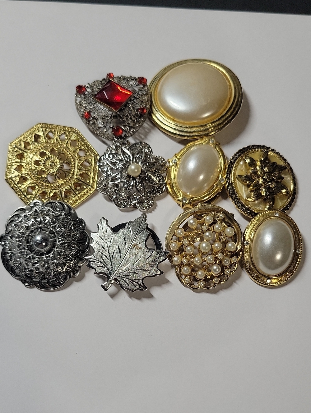 Vintage-Inspired Gold and Silver Pearl Cluster Money Clip Set